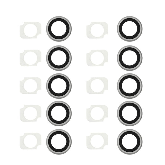 10 Pairs / Set Rear Camera Lens Ring + Flashlight Bracker for iPhone 6 Plus & 6s Plus(Silver) - iPhone 6/6 Plus Parts by buy2fix | Online Shopping UK | buy2fix