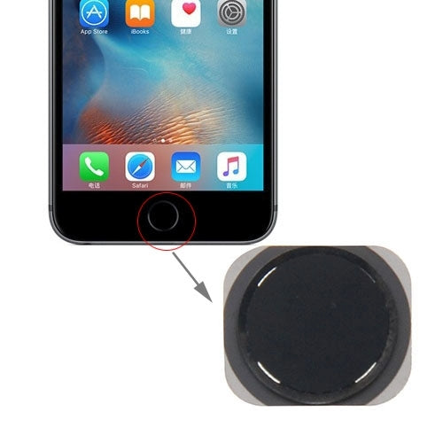 Home Button for iPhone 6s(Black) by buy2fix