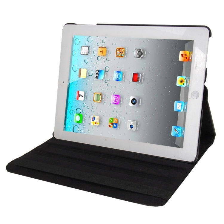 360 Degree Rotatable Leather Case with Sleep / Wake-up Function & Holder for New iPad (iPad 3)(Black) - iPad 4 & 3 & 2 Cases by buy2fix | Online Shopping UK | buy2fix
