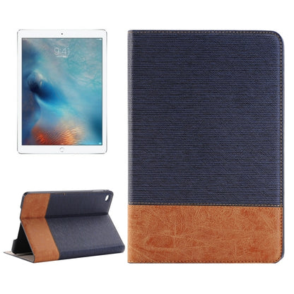 Cross & Sheepskin Texture Horizontal Flip Leather Case with Holder & Card Slots & Wallet for iPad Pro 12.9 inch(Dark Blue) - More iPad Cases by buy2fix | Online Shopping UK | buy2fix