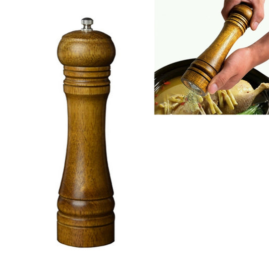 8 inch Length Classical Wooden Pepper Spice Salt Mill Grinder Muller - Stirrer & Squeezer by buy2fix | Online Shopping UK | buy2fix