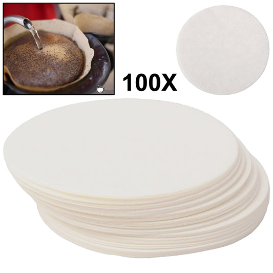 100 PCS Round Coffee Filter Paper, Diameter 60mm(White) - Coffee Machine Parts by buy2fix | Online Shopping UK | buy2fix