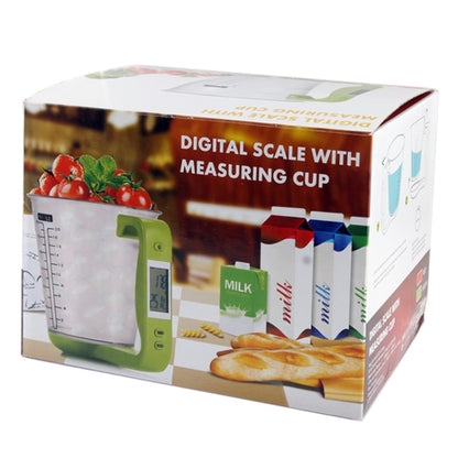 Digital Scale with Measuring Cup / Thermometer(Green) by buy2fix