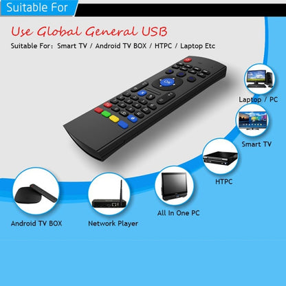 MX3 Air Mouse Wireless 2.4G Remote Control Keyboard with Browser Shortcuts for Android TV Box / Mini PC - MINI PC Accessories & Gadgets by buy2fix | Online Shopping UK | buy2fix