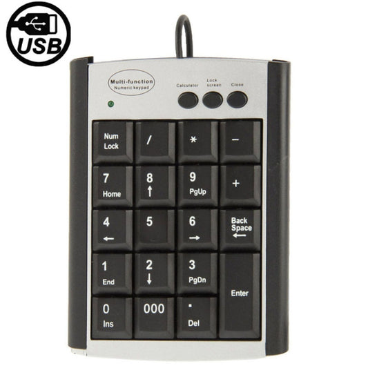USB Non-synchronous Notebook Computer Multi Function Keypad with 19 Keys by buy2fix