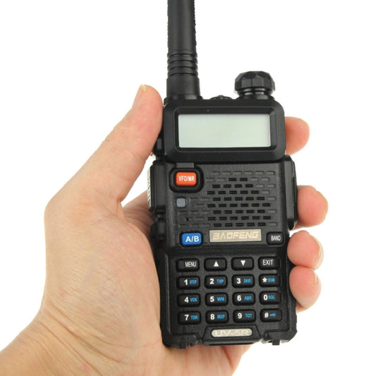 BAOFENG UV-5R Professional Dual Band Transceiver FM Two Way Radio Walkie Talkie Transmitter(Black) - Handheld Walkie Talkie by BAOFENG | Online Shopping UK | buy2fix