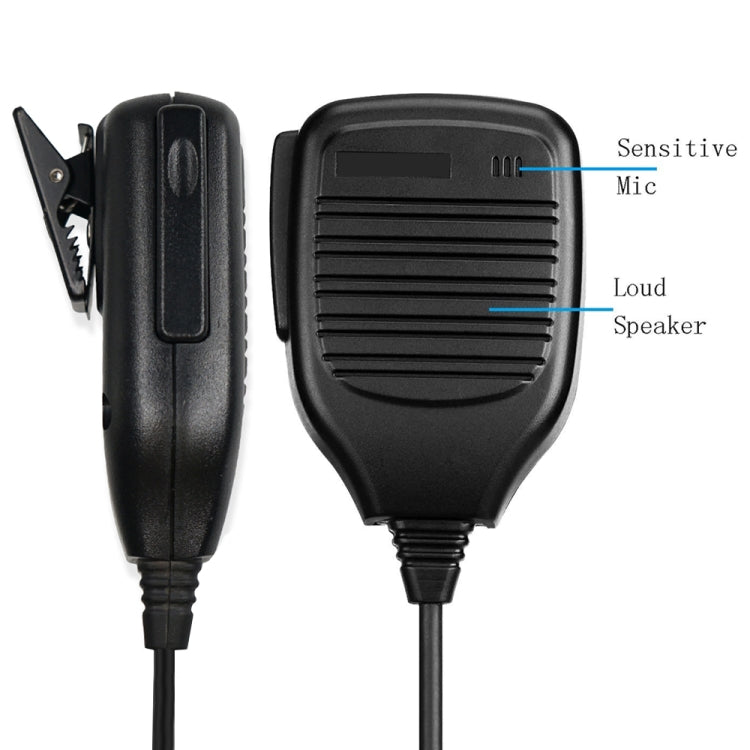 Clip-on Speaker Microphone for Walkie Talkies, 3.5mm + 2.5mm Earphone + Mic Plug(Black) - Microphones & Headsets by buy2fix | Online Shopping UK | buy2fix