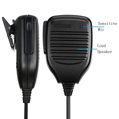Clip-on Speaker Microphone for Walkie Talkies, 3.5mm + 2.5mm Earphone + Mic Plug(Black) - Microphones & Headsets by buy2fix | Online Shopping UK | buy2fix