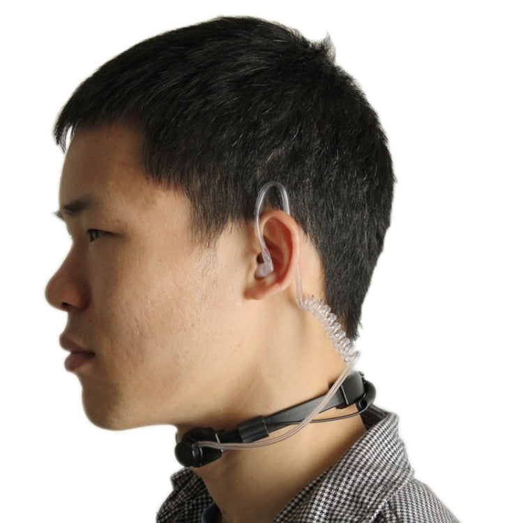 Throat control Transceiver Earpiece Headset for Walkie Talkies, 3.5mm + 2.5mm Plug(Black) - Microphones & Headsets by buy2fix | Online Shopping UK | buy2fix