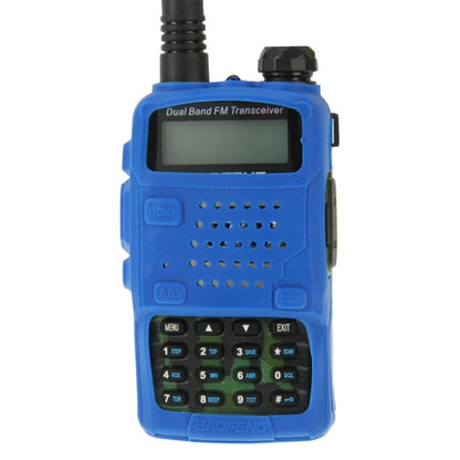 Pure Color Silicone Case for UV-5R Series Walkie Talkies(Blue) - Cases by buy2fix | Online Shopping UK | buy2fix