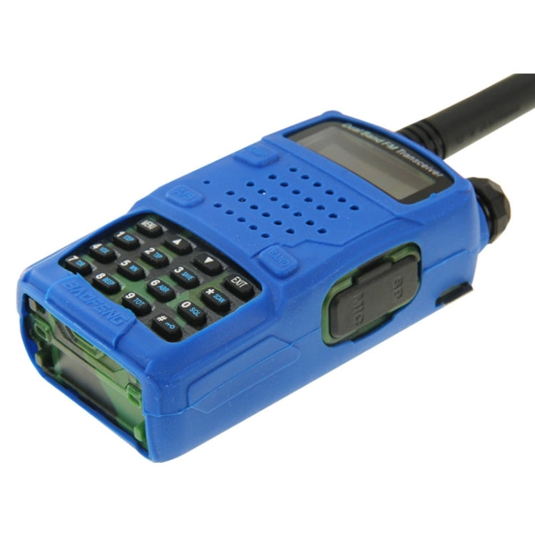 Pure Color Silicone Case for UV-5R Series Walkie Talkies(Blue) - Cases by buy2fix | Online Shopping UK | buy2fix