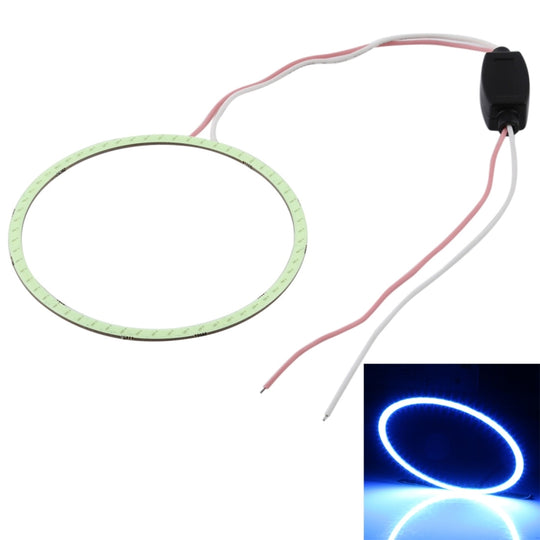 90 mm 5 W 180 lm Angel Eyes cercles phares de voiture COB LED lumières pour véhicules, DC 12-24 V (lumière bleue glacée)