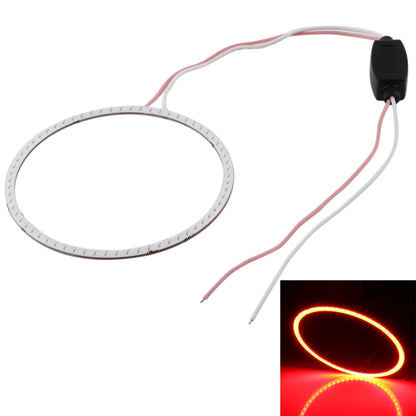 90mm 5W 180LM Angel Eyes Circles Car Headlight COB LED Lights for Vehicles, DC 12-24V (Red Light) by buy2fix