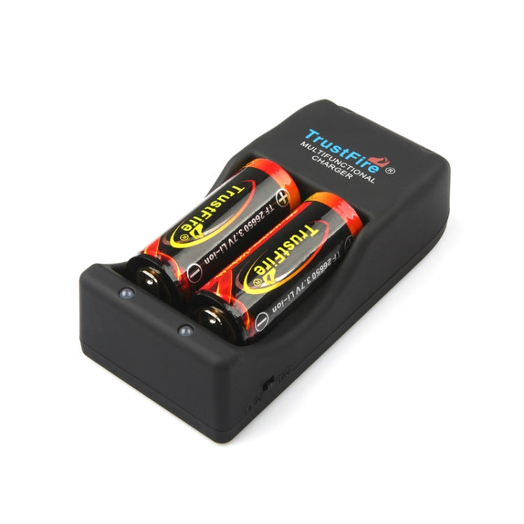 TR-006 Multi-function Battery Charger for 16340 / 18650 / 25500 / 26650 / 26700(Black) - Charger & Converter by buy2fix | Online Shopping UK | buy2fix