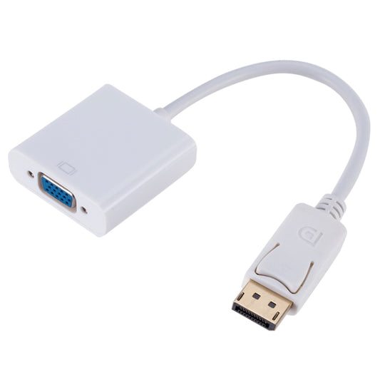 Display Port Male to VGA Female Converter, Length: 20cm(White) by buy2fix