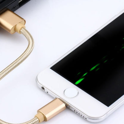1m Woven Style Metal Head USB-C / Type-C 3.1 to USB 2.0 Data Sync Charge Cable(Gold) by buy2fix