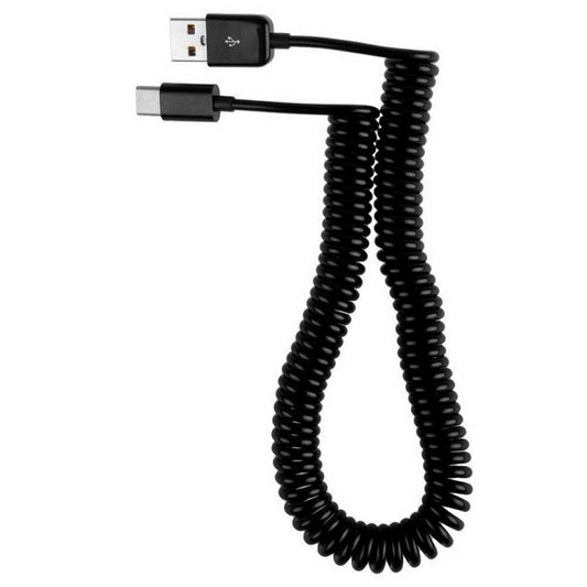 USB-C / Type-C 3.1 to USB 2.0 Spring Data Sync Charge Cable, Cable Length: 3m(Black) by buy2fix