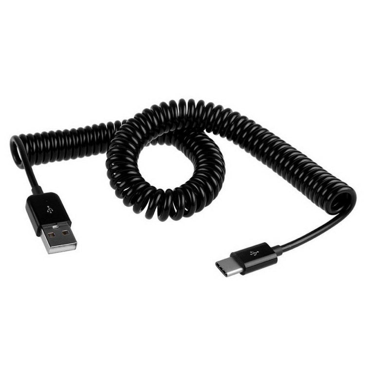 USB-C / Type-C 3.1 to USB 2.0 Spring Data Sync Charge Cable, Cable Length: 3m(Black) by buy2fix