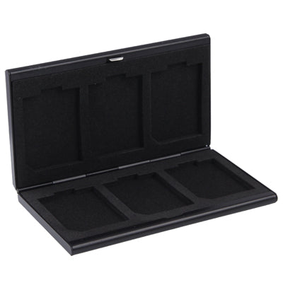 6 in 1 Memory Card Protective Case Storage Box , Size: 92 x 60 x 9mm(Black) by buy2fix