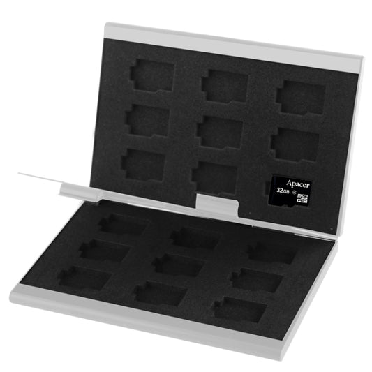 2x 9 in 1 Memory Card Protective Case Box for TF Card, Size: 93mm (L) x 62mm (W) x 10mm (H), Silver(Silver) - Card Case by buy2fix | Online Shopping UK | buy2fix
