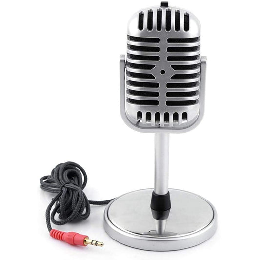 Plastic Classic Style 3.5mm Standing Microphone - Microphone by buy2fix | Online Shopping UK | buy2fix