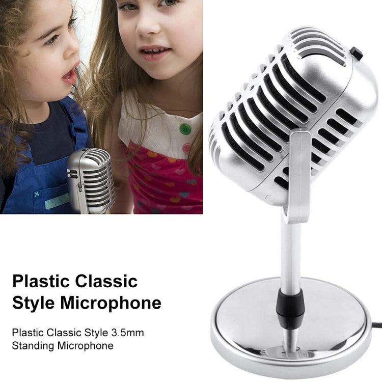Plastic Classic Style 3.5mm Standing Microphone - Microphone by buy2fix | Online Shopping UK | buy2fix