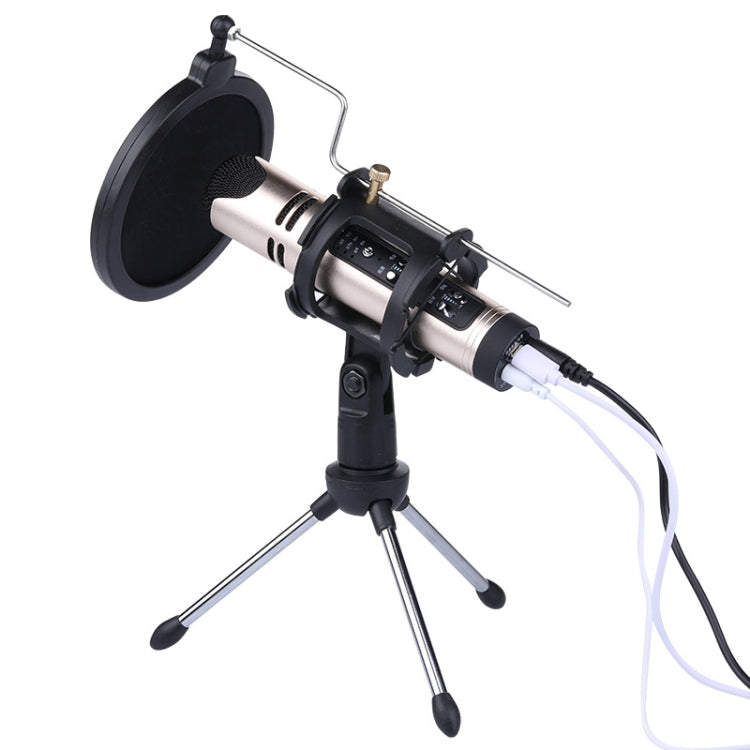 PS-5 Universal Live Broadcast Bracket Tripod Holder with Anti-spray Net & Microphone Clip & Shockproof Clip, For iPhone, Galaxy, Sony, Lenovo, HTC, Huawei, and other Smartphones - Stand by buy2fix | Online Shopping UK | buy2fix