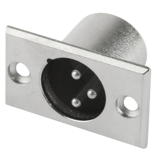 XLR 3 Pin Male Metal Chassis Mount Connector with Locking - Microphone Audio Cable & Connector by buy2fix | Online Shopping UK | buy2fix