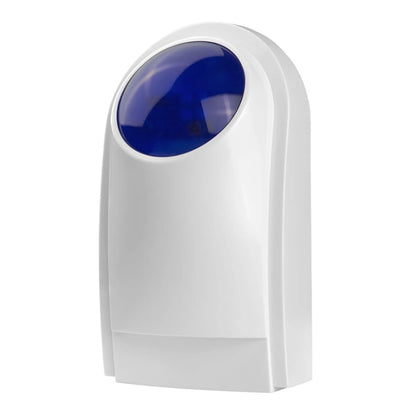 Outdoor Wired Siren with Blue Flashlight (PA-100), Can be used 12V as a Backup Battery (not include)(White) - Infrared Detector by buy2fix | Online Shopping UK | buy2fix