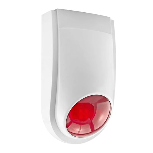 Outdoor Wired Siren with Blue Flashlight (PA-100), Can be used 12V as a Backup Battery (not include)(White) - Infrared Detector by buy2fix | Online Shopping UK | buy2fix
