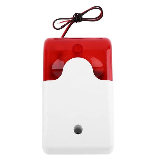 Mini Wired Red Strobe Siren for Burglar Security Alarm(White) - Infrared Detector by buy2fix | Online Shopping UK | buy2fix