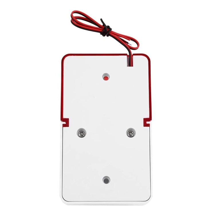 Mini Wired Red Strobe Siren for Burglar Security Alarm(White) - Infrared Detector by buy2fix | Online Shopping UK | buy2fix
