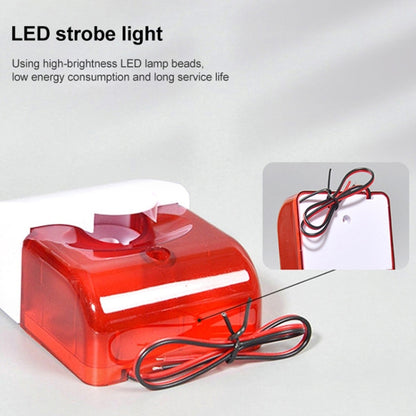Mini Wired Red Strobe Siren for Burglar Security Alarm(White) - Infrared Detector by buy2fix | Online Shopping UK | buy2fix