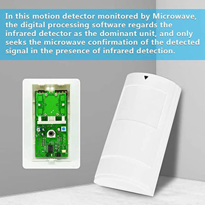 PA-525D Wired Dual Infrared and Microwave Digital Motion Detector(White) - Infrared Detector by buy2fix | Online Shopping UK | buy2fix