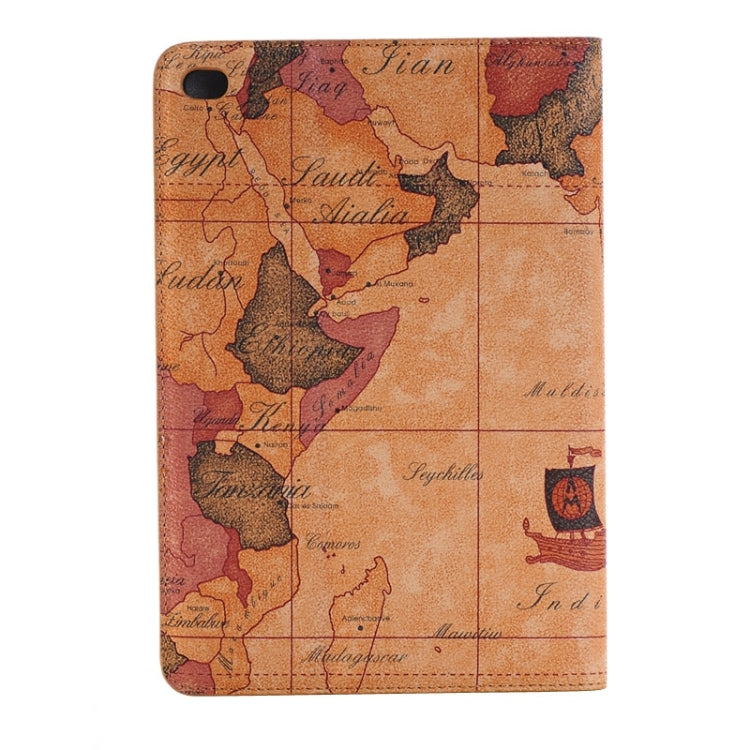 Map Pattern Horizontal Flip Smart Leather Case with Holder & Card Slots & Wallet for iPad Mini 4, Random Delivery(Brown) - iPad Mini 4 & 3 & 2 & 1 Cases by buy2fix | Online Shopping UK | buy2fix