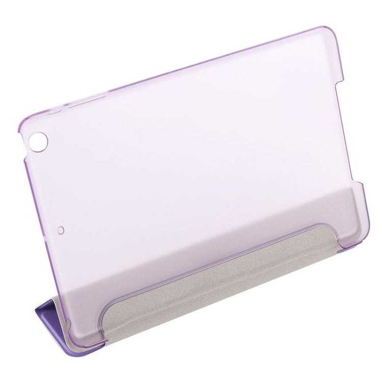 Silk Texture Horizontal Flip Leather Case with Three-Folding Holder for iPad mini 4(Purple) - iPad Mini 4 & 3 & 2 & 1 Cases by buy2fix | Online Shopping UK | buy2fix