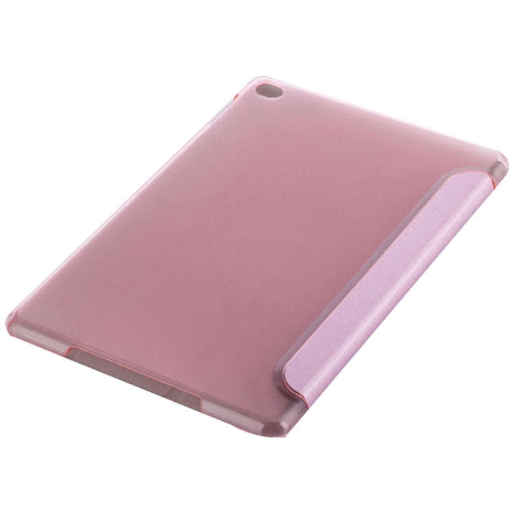 Transformers Style Silk Texture Horizontal Flip Solid Color Leather Case with Holder for iPad mini 4(Pink) - iPad Mini 4 & 3 & 2 & 1 Cases by buy2fix | Online Shopping UK | buy2fix