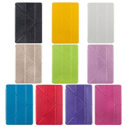 Transformers Style Silk Texture Horizontal Flip Solid Color Leather Case with Holder for iPad mini 4(Pink) - iPad Mini 4 & 3 & 2 & 1 Cases by buy2fix | Online Shopping UK | buy2fix