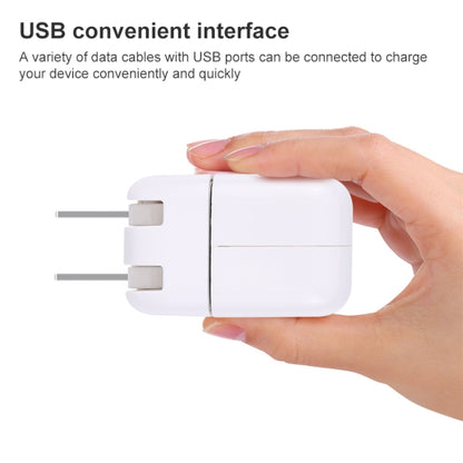 10W USB Charging Adapter with Foldable Plug, US Plug(White) - USB Charger by buy2fix | Online Shopping UK | buy2fix