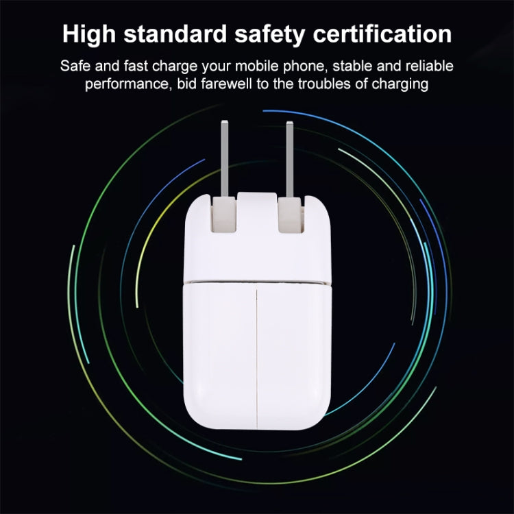 10W USB Charging Adapter with Foldable Plug, US Plug(White) - USB Charger by buy2fix | Online Shopping UK | buy2fix