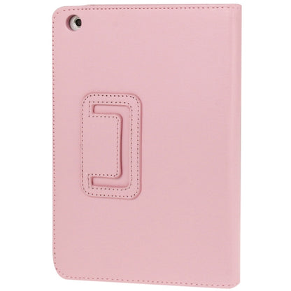 2-fold Litchi Texture Flip Leather Case with Holder Function for iPad mini 1 / 2 / 3(Pink) - iPad Mini 3 & 2 & 1 Cases by buy2fix | Online Shopping UK | buy2fix