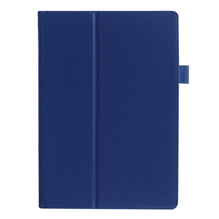 Litchi Texture Horizontal Flip Solid Color Leather Case with Holder for Lenovo TAB 2 A10-30 X30F & TAB 2 A10-70F, 10.1 inch(Dark Blue) - Lenovo by buy2fix | Online Shopping UK | buy2fix