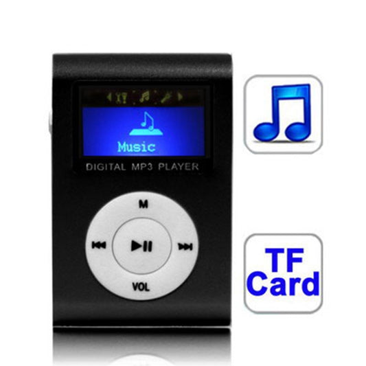 TF / Micro SD Card Slot MP3 Player with LCD Screen, Metal Clip(Black) - MP3 Player by buy2fix | Online Shopping UK | buy2fix