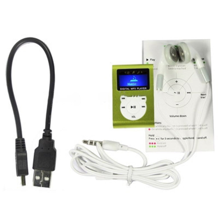 TF / Micro SD Card Slot MP3 Player with LCD Screen, Metal Clip - MP3 Player by buy2fix | Online Shopping UK | buy2fix