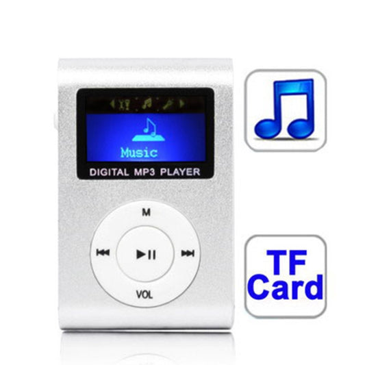 TF / Micro SD Card Slot MP3 Player with LCD Screen, Metal Clip(Silver) - MP3 Player by buy2fix | Online Shopping UK | buy2fix