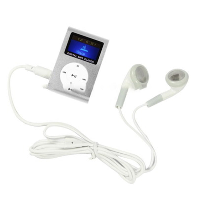 TF / Micro SD Card Slot MP3 Player with LCD Screen, Metal Clip(Silver) - MP3 Player by buy2fix | Online Shopping UK | buy2fix