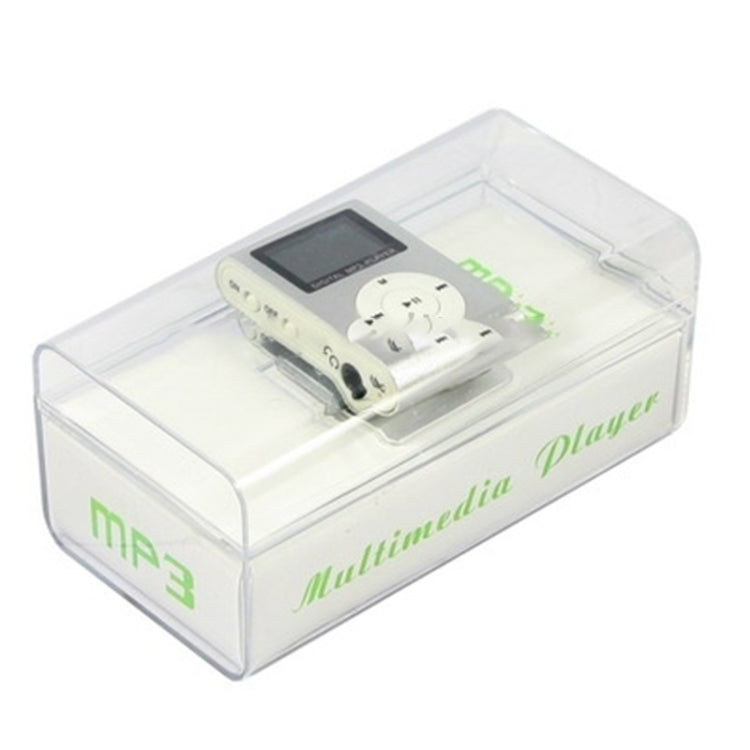 TF / Micro SD Card Slot MP3 Player with LCD Screen, Metal Clip(Silver) - MP3 Player by buy2fix | Online Shopping UK | buy2fix