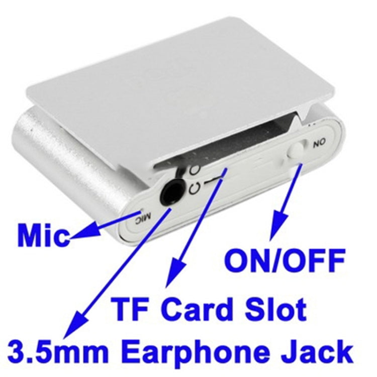 TF / Micro SD Card Slot MP3 Player with LCD Screen, Metal Clip(Silver) - MP3 Player by buy2fix | Online Shopping UK | buy2fix