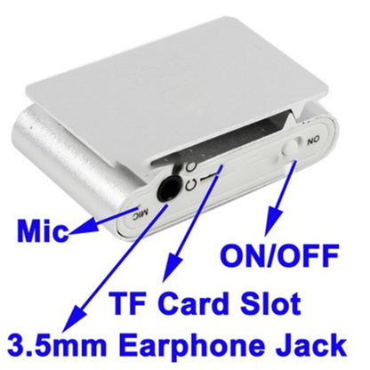 TF / Micro SD Card Slot MP3 Player with LCD Screen, Metal Clip(Silver) - MP3 Player by buy2fix | Online Shopping UK | buy2fix