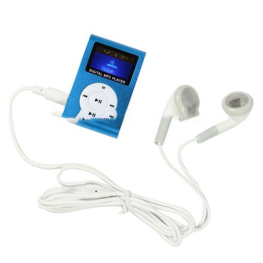 TF / Micro SD Card Slot MP3 Player with LCD Screen, Metal Clip(Baby Blue) - MP3 Player by buy2fix | Online Shopping UK | buy2fix